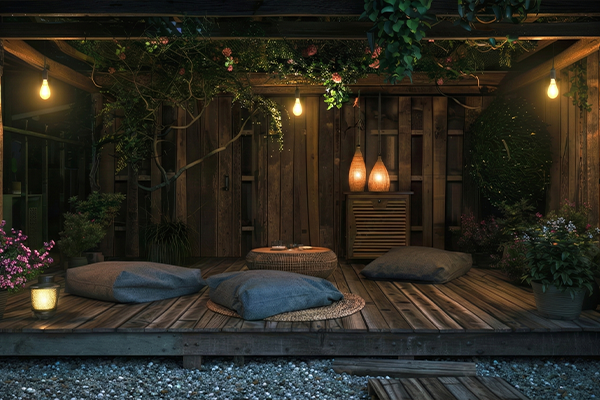 Esterno arredato case vacanza - Design giardino terrazza case vacanza Roma