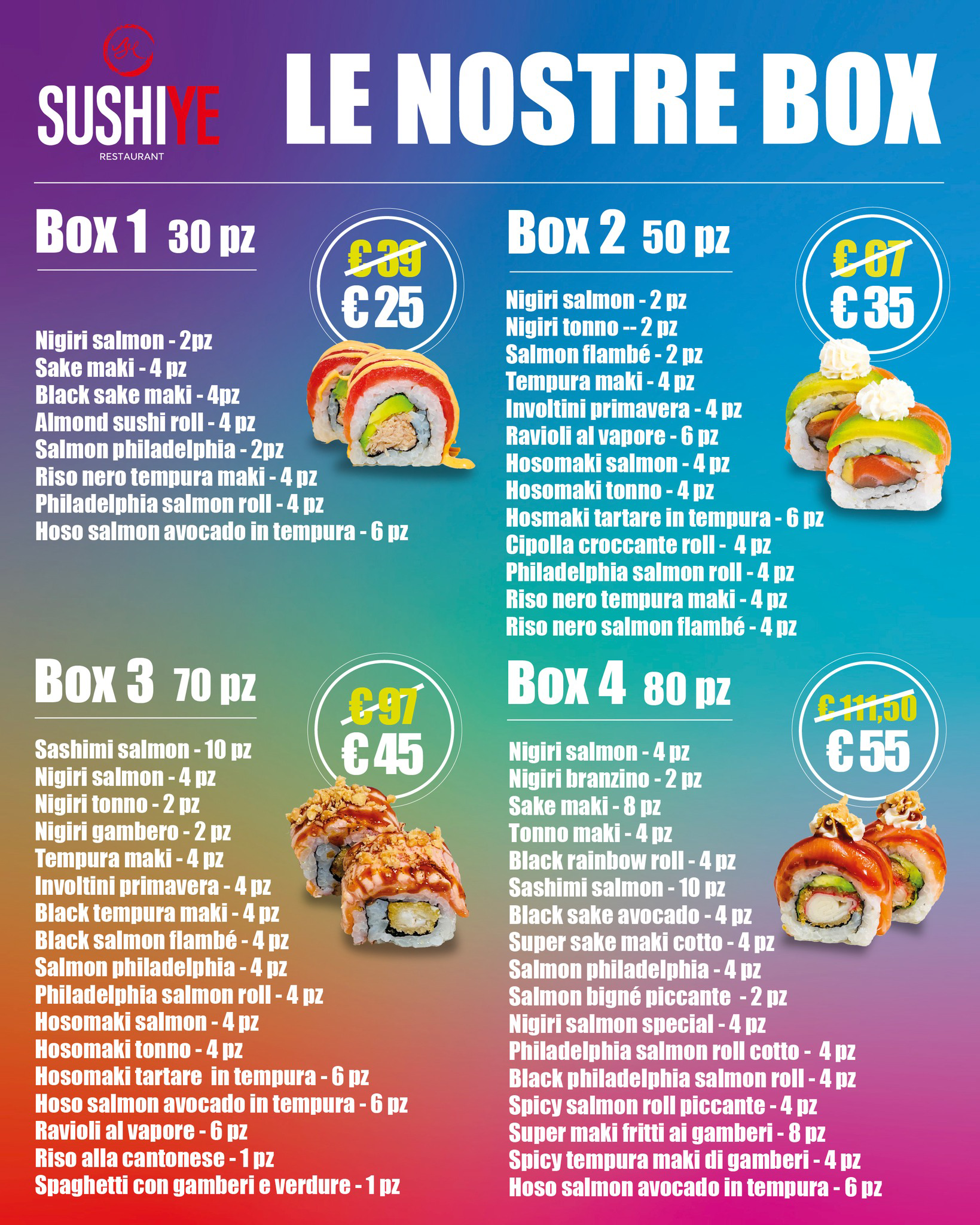 Menu Box All you can eat – tutto compreso
