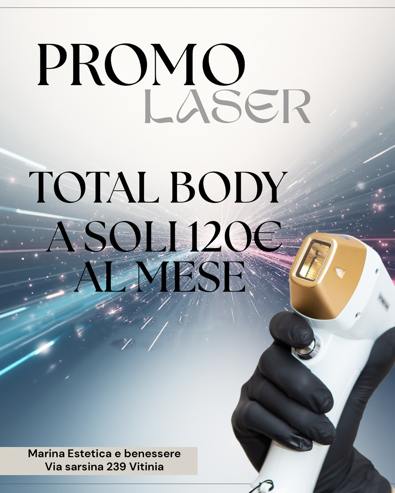 Promozione trattamento laser total body da Marina Estetica e Benessere a Vitinia