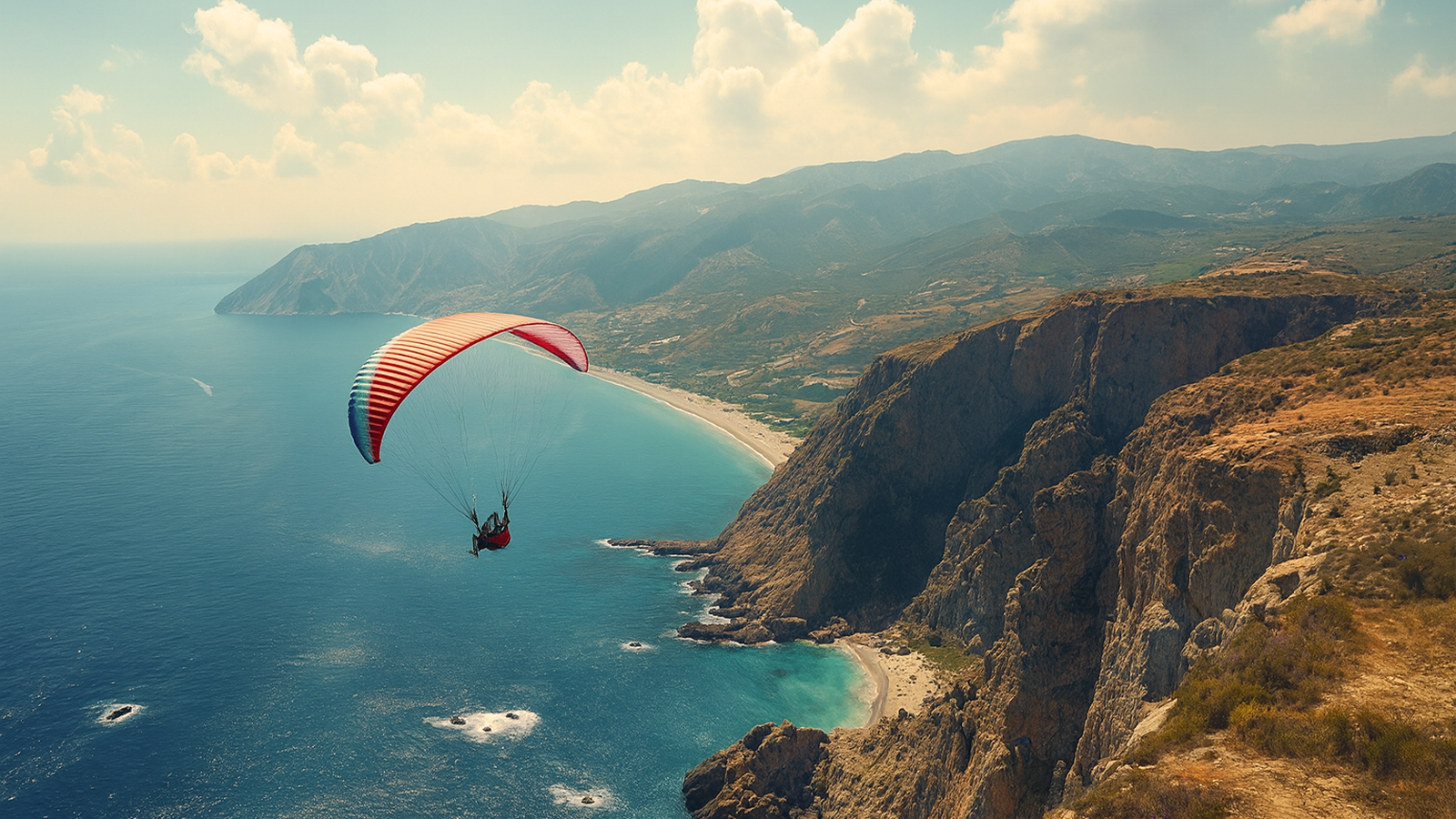 esperienza unica sul deltaplano nel mare di roma direzione sud italia