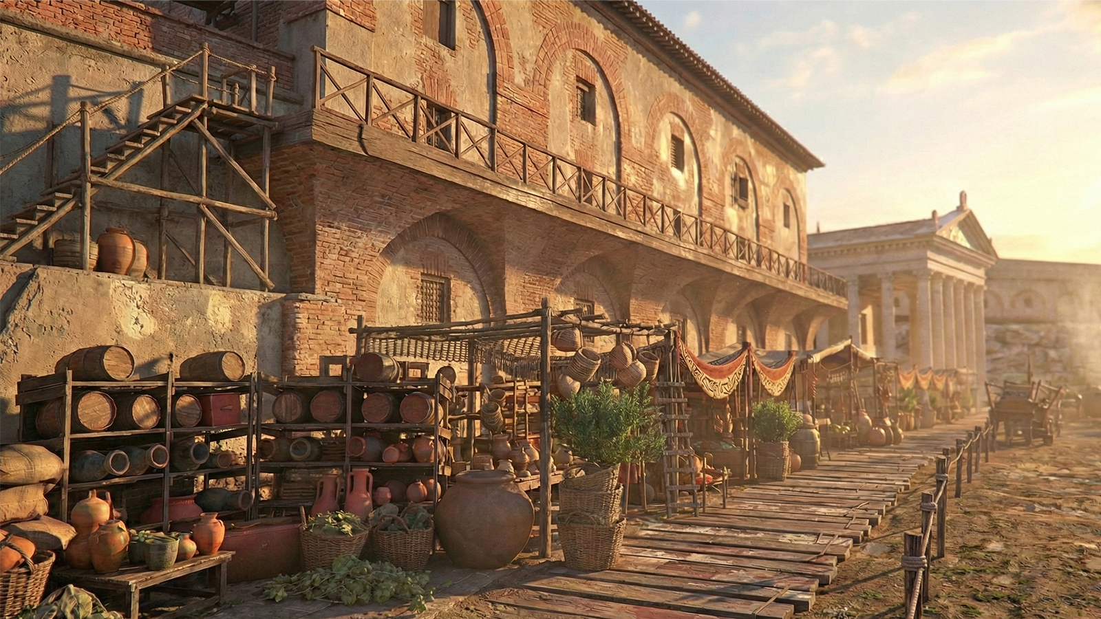 la roma antica i palazi storici visti come all'epoca dell'impero romano