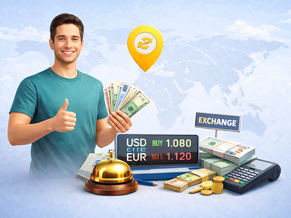 Cambio valuta al tasso reale per ospiti villa lusso zona Vaticano Roma